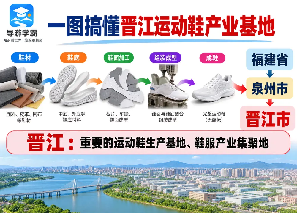 福建晋江运动鞋产业基地考点图（导游学霸·科四福建）