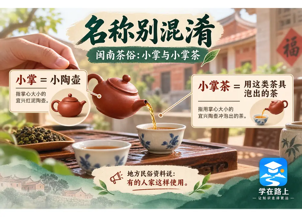 闽南小掌陶壶与小掌茶茶俗考点图(导游学霸·科四福建)
