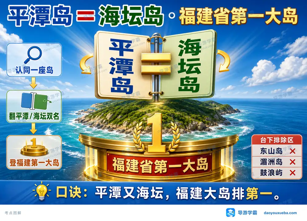 福建省第一大岛平潭岛考点图(导游学霸·科四福建)