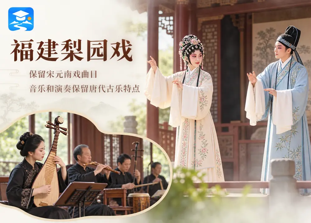 福建泉州梨园戏宋元南戏与唐代古乐考点图（导游学霸·科四福建）