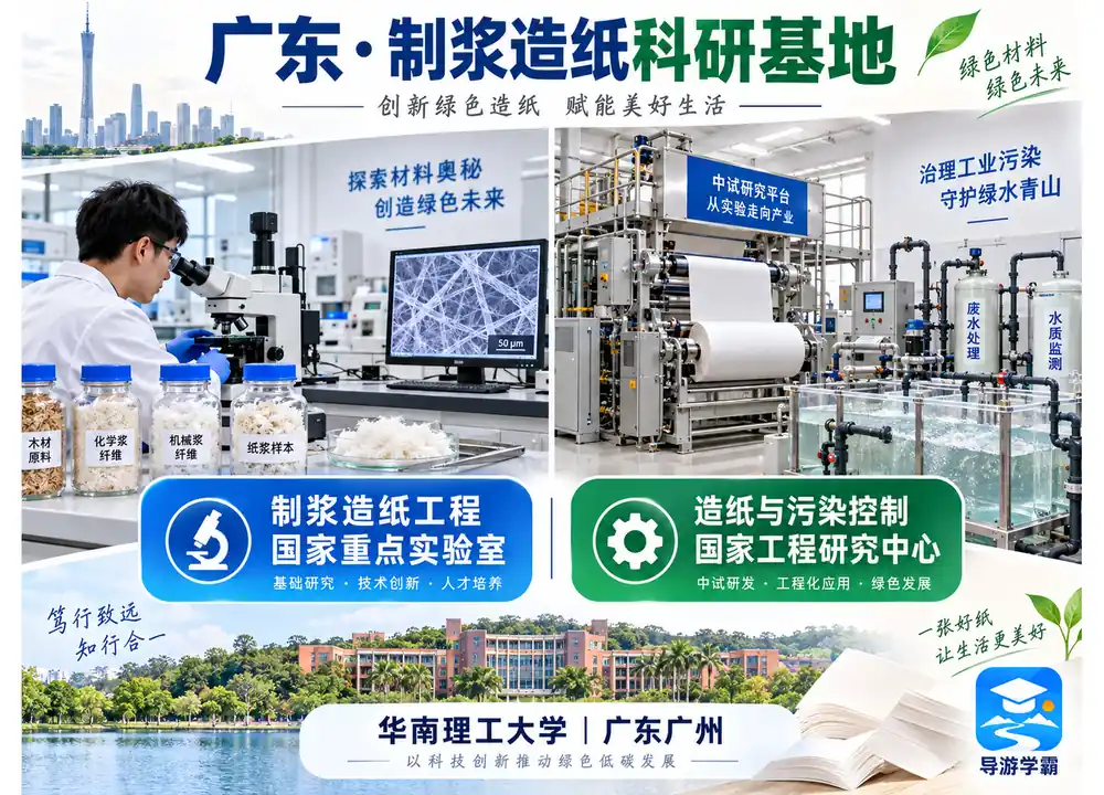 华南理工大学制浆造纸科研基地考点图（导游学霸·科四广东）