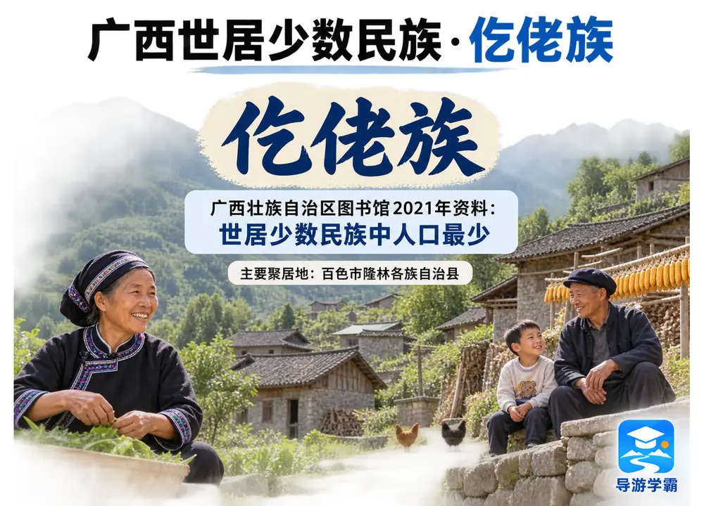 广西世居人口最少仡佬族隆林考点图(导游学霸·科四广西)