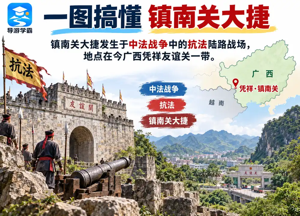 中法战争镇南关大捷历史考点图（导游学霸·科四广西）
