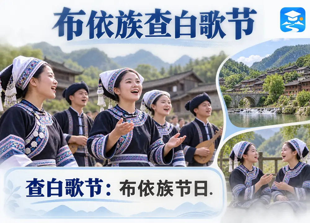 布依族查白歌节考点图(导游学霸·科四贵州)