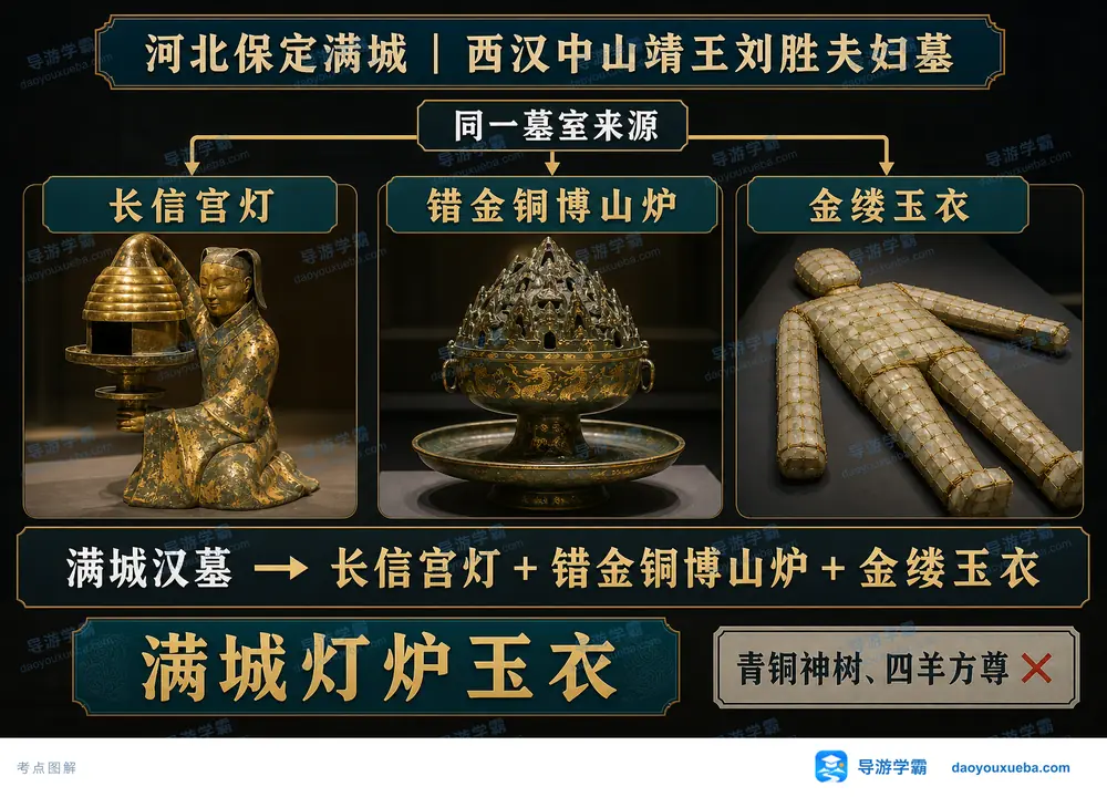 满城汉墓代表文物考点图（导游学霸·科四河北）