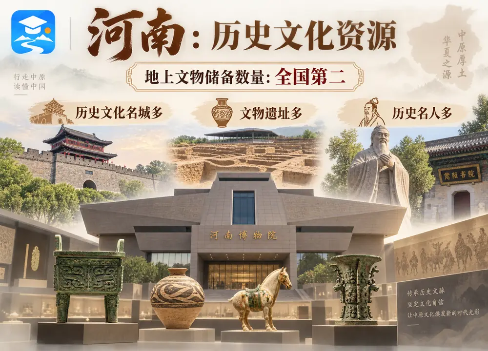 河南地上文物全国第二历史文化考点图(导游学霸·科四河南)