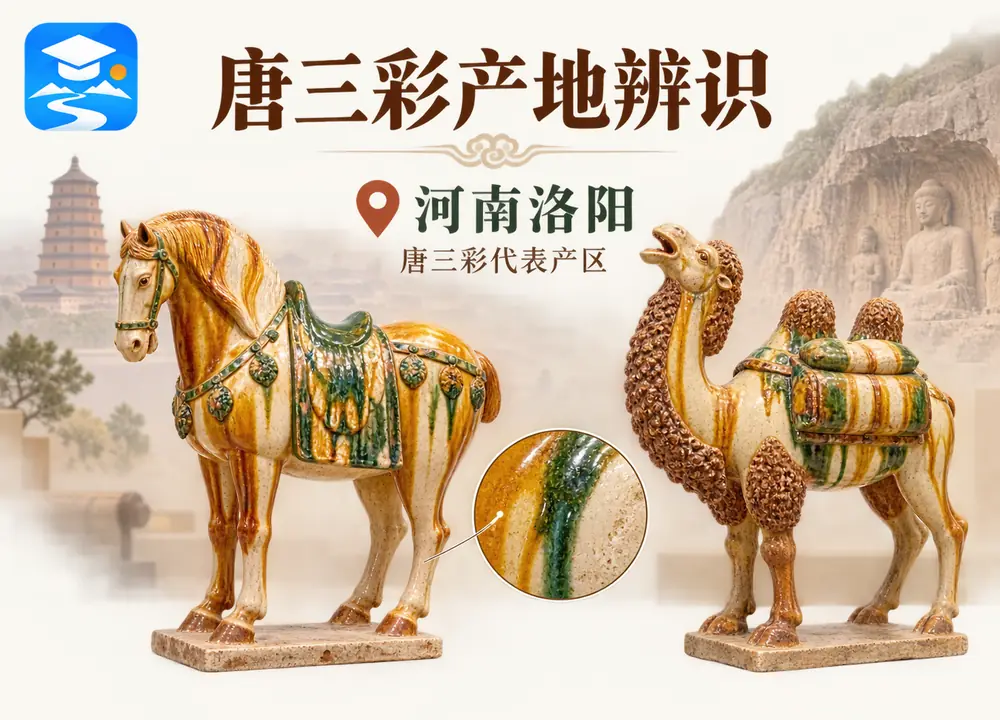 河南洛阳与唐三彩产地辨识考点图(导游学霸·科四河南)