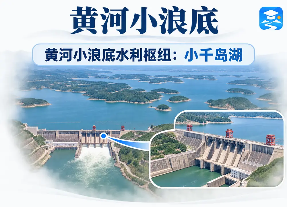 黄河小浪底水利工程小千岛湖考点图（导游学霸·科四河南）