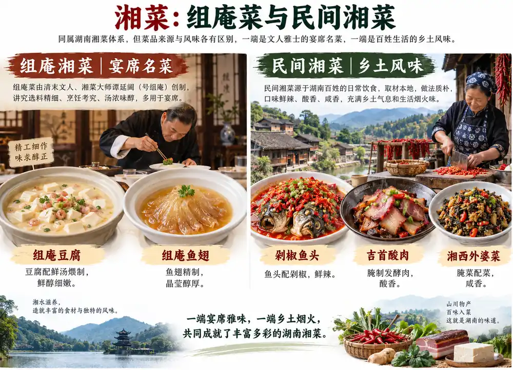 湖南湘菜组庵菜与民间风味考点图(导游学霸·科四湖南)