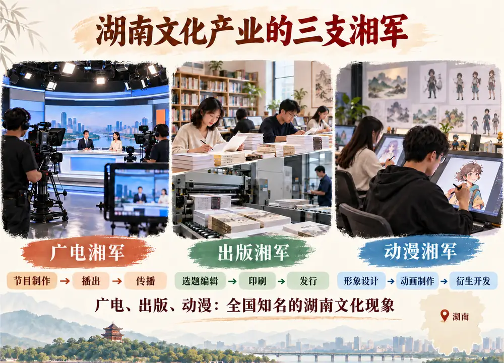 湖南文化产业广电出版动漫三湘军考点图(导游学霸·科四湖南)