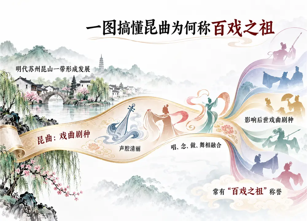 昆曲为何被称为百戏之祖考点图（导游学霸·科四江苏）