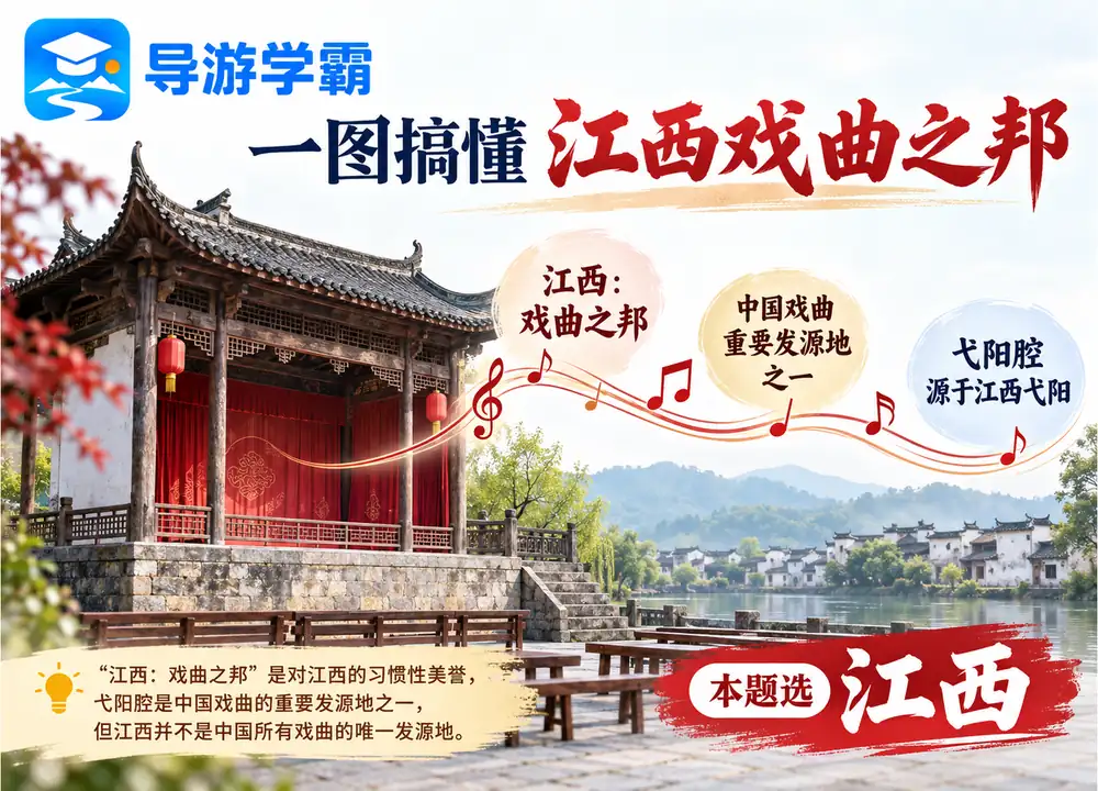 江西戏曲之邦与弋阳腔考点图(导游学霸·科四江西)