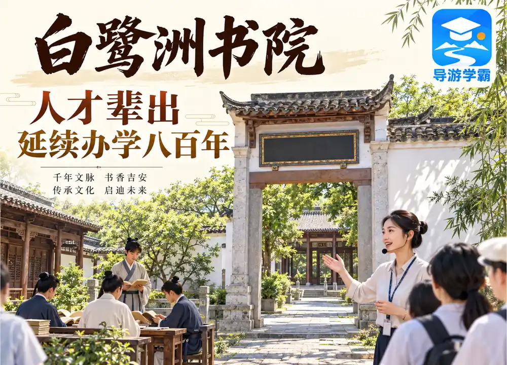江西吉安白鹭洲书院八百年文脉考点图（导游学霸·科四江西）