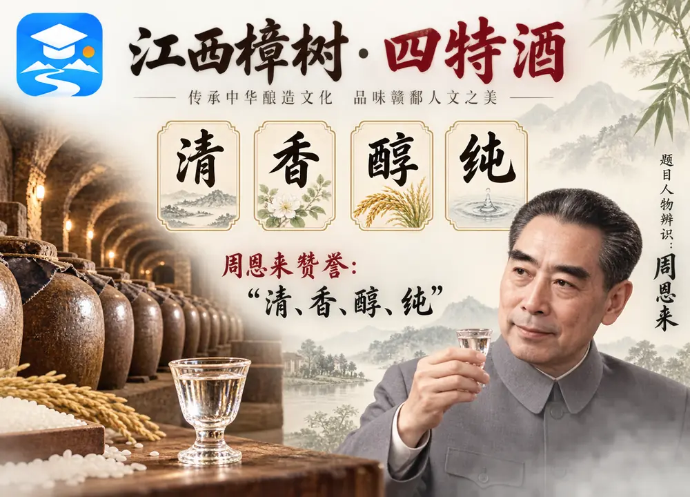 江西樟树四特酒特香风味考点图(导游学霸·科四江西)