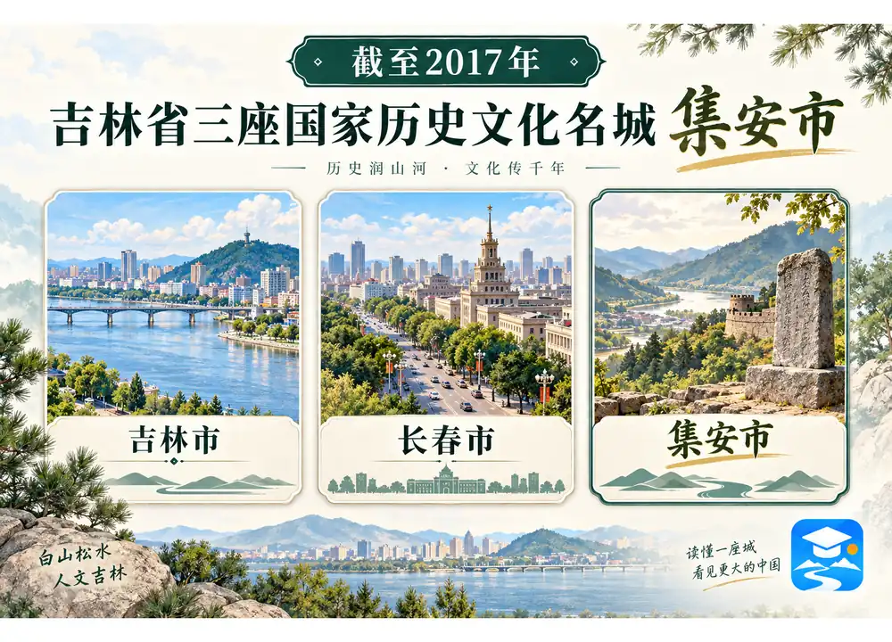 吉林3座国家历史文化名城考点图(导游学霸·科四吉林)