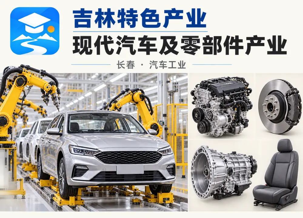吉林长春现代汽车及零部件产业考点图(导游学霸·科四吉林)