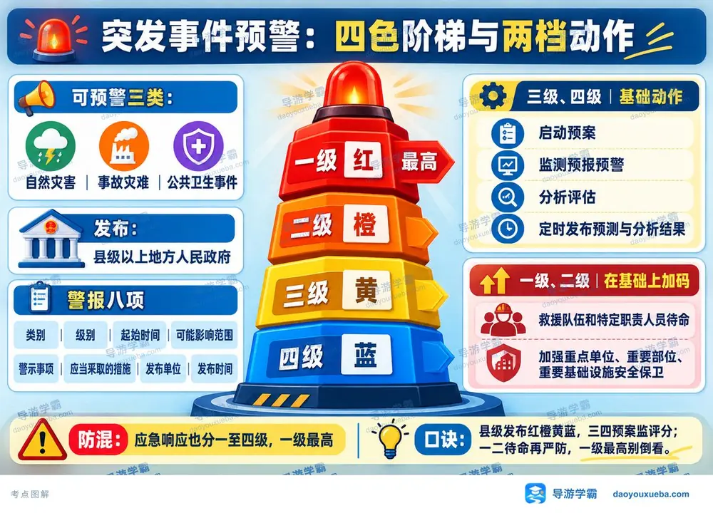 导游考试预警四色怎么记考点图（导游学霸·科一）