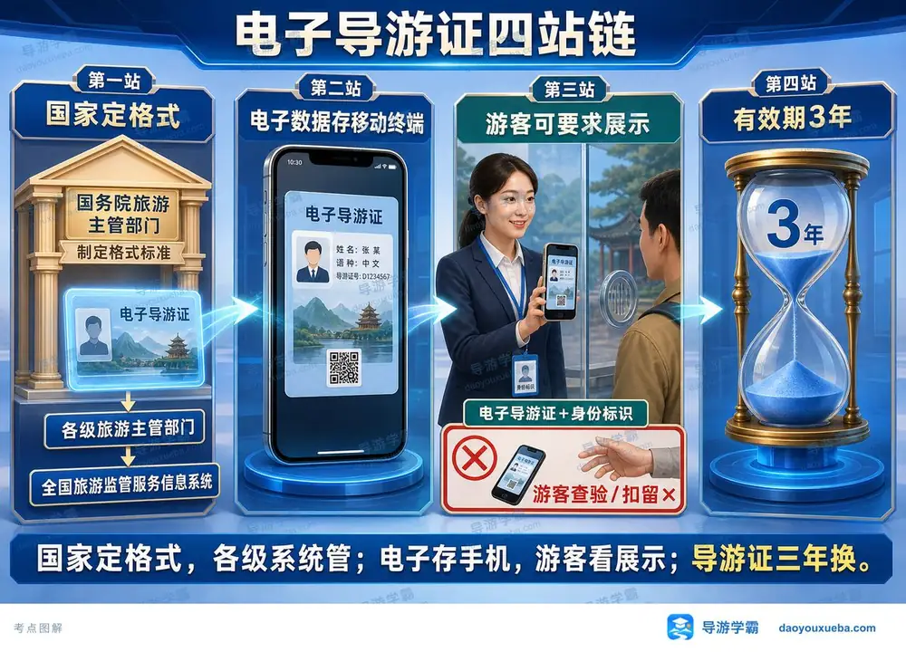 电子导游证四站考点图（导游学霸·科一）