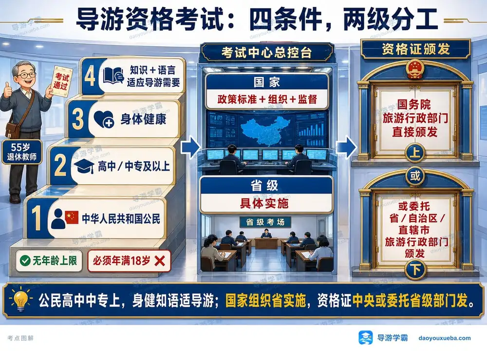 导游资格考试四条件考点图（导游学霸·科一）