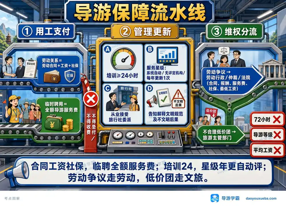 导游权益保障考点一张图考点图(导游学霸·科一)