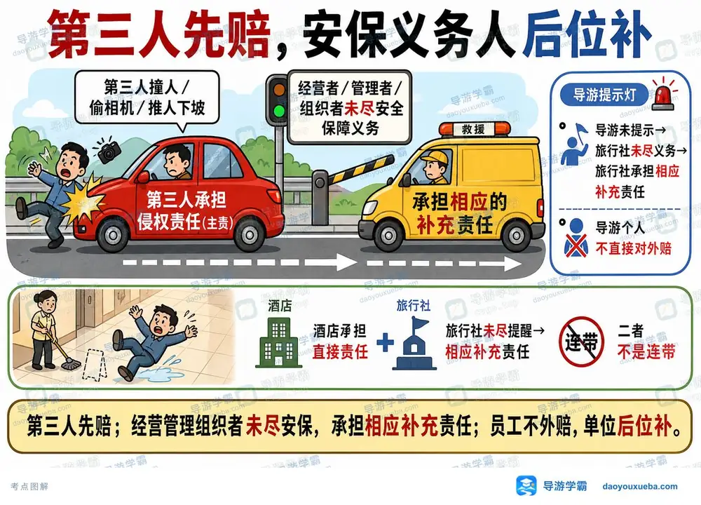 第三人侵权安保责任考点图（导游学霸·科一）