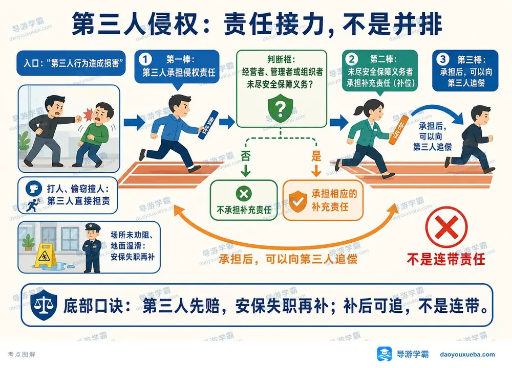 第三人侵权责任链考点图（导游学霸·科一）
