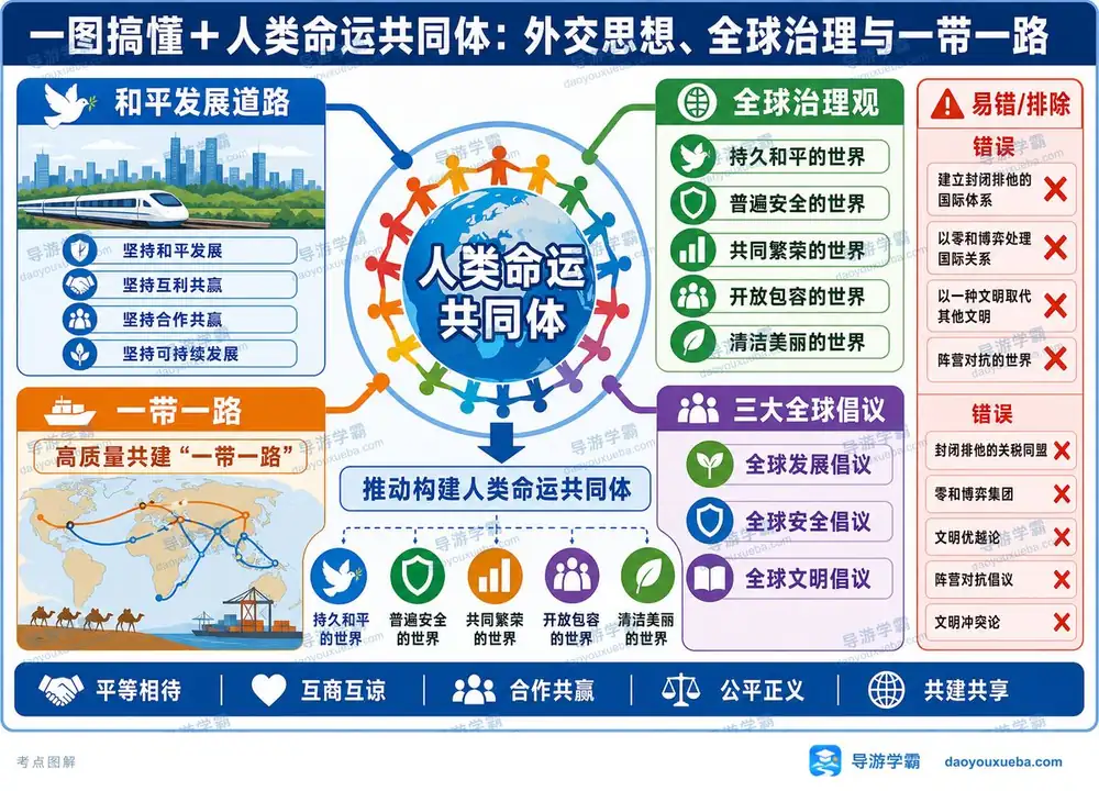 导游考试人类命运共同体怎么记考点图(导游学霸·科一)