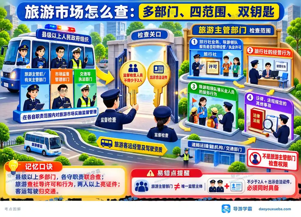 旅游市场监督检查考点图（导游学霸·科一）
