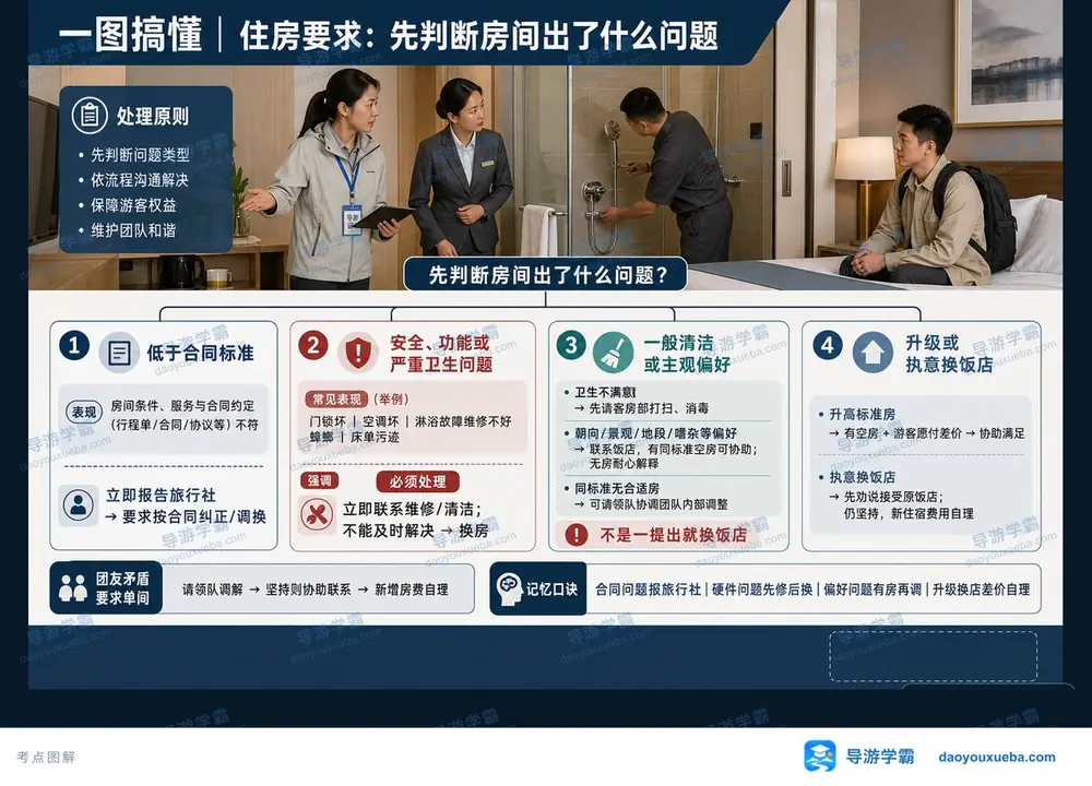 住房个别要求处理四分法考点图（导游学霸·科二）