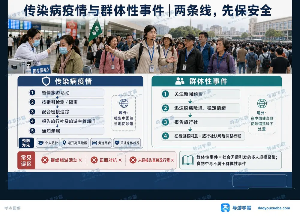 传染病疫情与群体性事件处置考点图(导游学霸·科二)