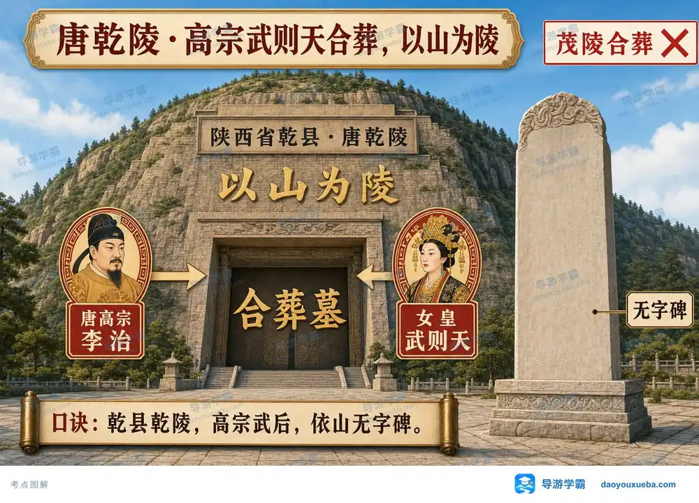 唐乾陵帝王陵寝考点图(导游学霸·科三)