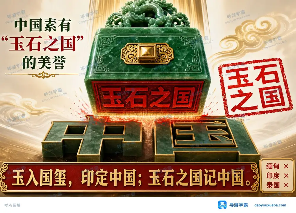 玉石之国美誉考点图（导游学霸·科三）