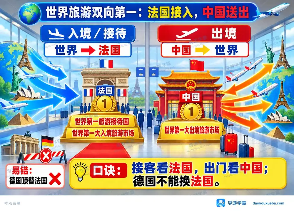 世界旅游双向第一考点图（导游学霸·科三）