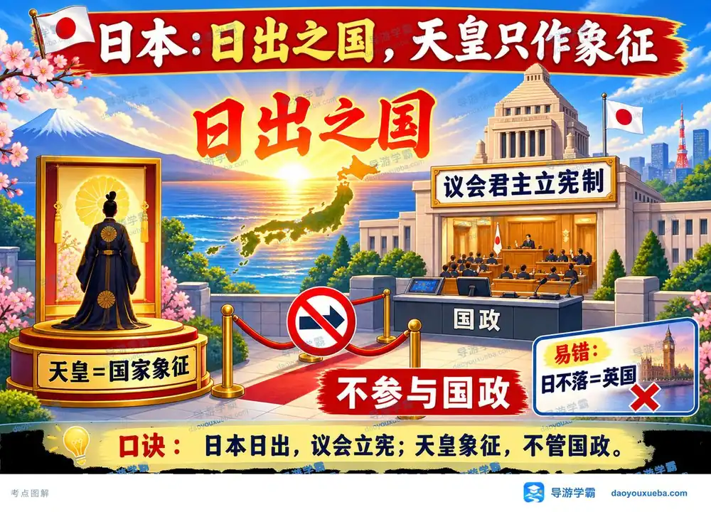 日本日出国情考点考点图（导游学霸·科三）