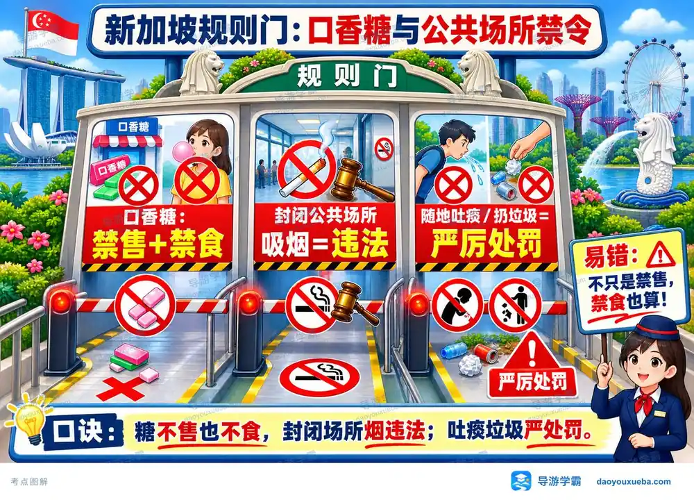 新加坡公共法规考点图（导游学霸·科三）