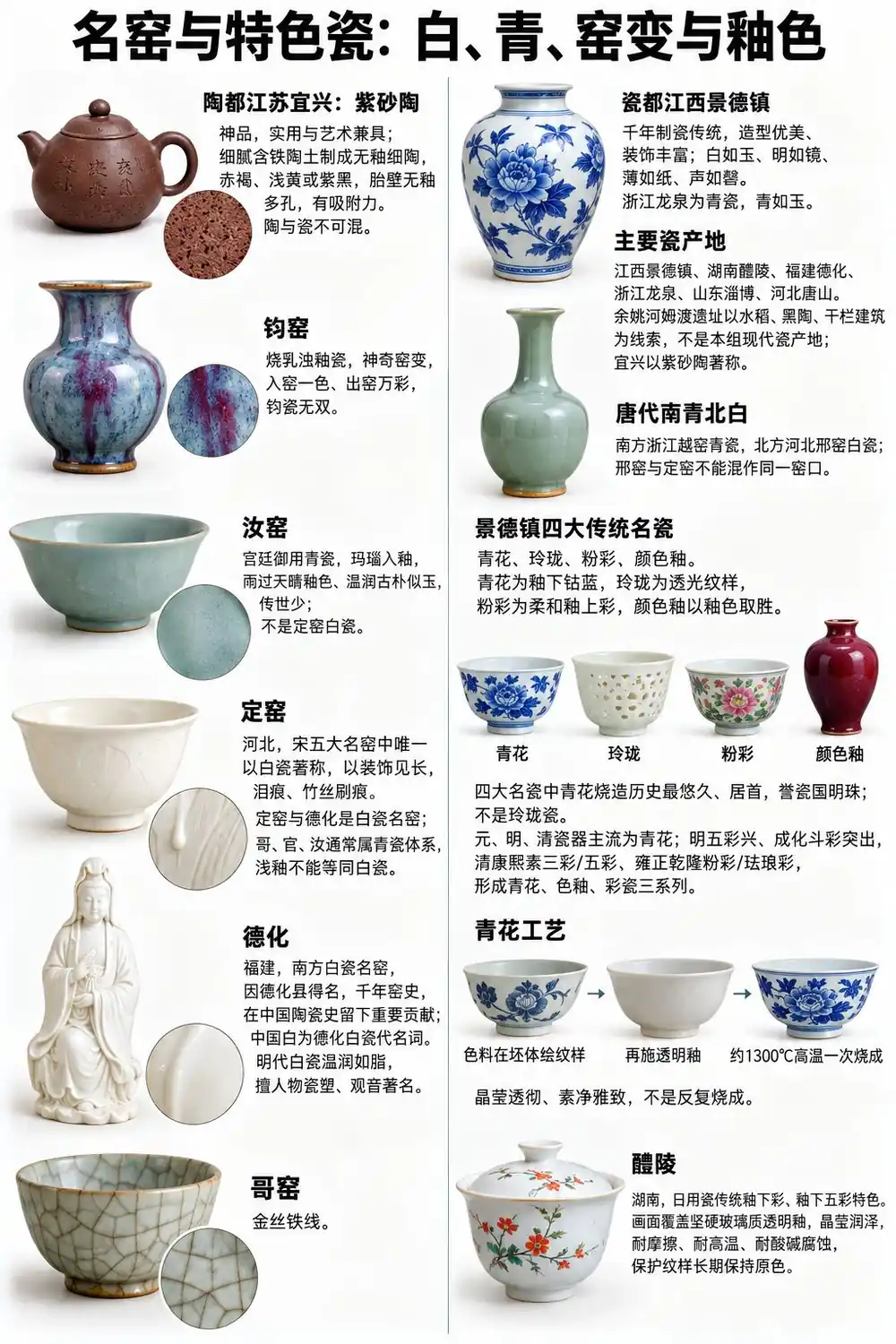 宋代名窑与名瓷特色考点图（导游学霸·科三）
