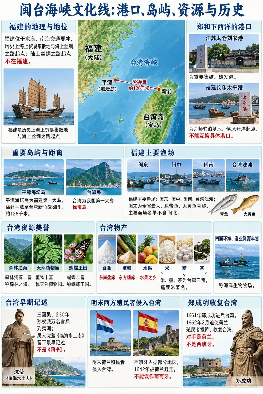 闽台海峡文化与历史考点图（导游学霸·科三）