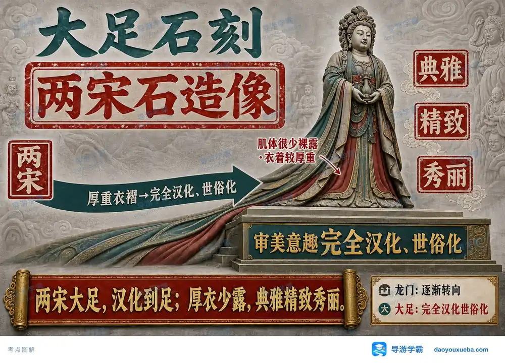 大足两宋石刻汉化特征考点图(导游学霸·科三)
