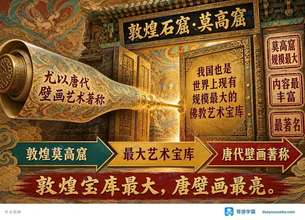 敦煌莫高窟唐代壁画考点图(导游学霸·科三)