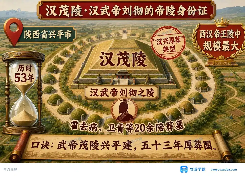 汉茂陵考点考点图(导游学霸·科三)