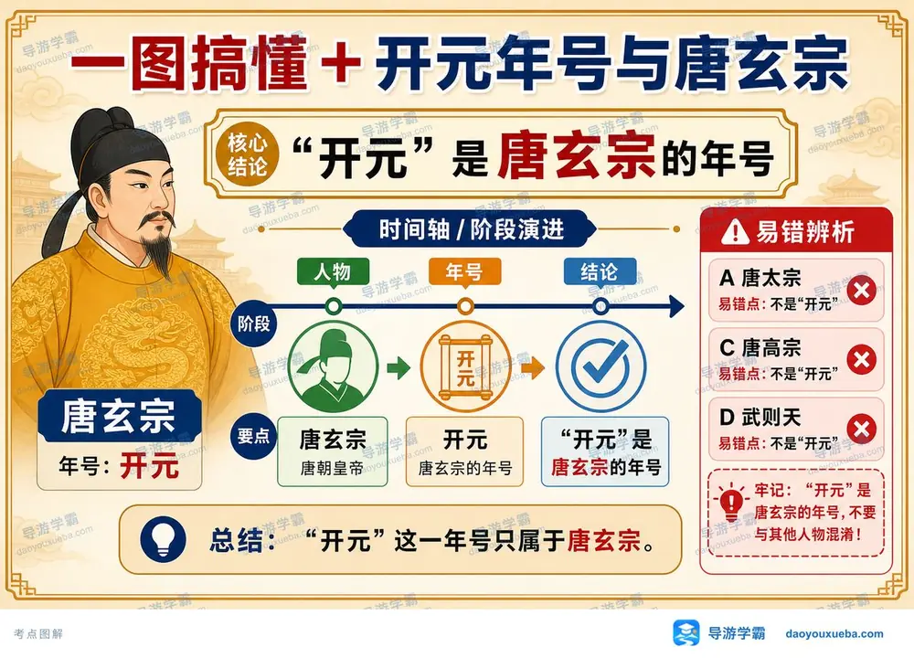 开元年号与唐玄宗考点图（导游学霸·科三）