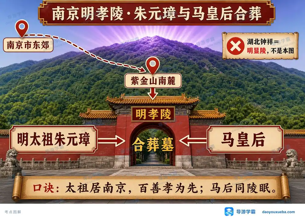 南京明孝陵墓主与地理考点图(导游学霸·科三)