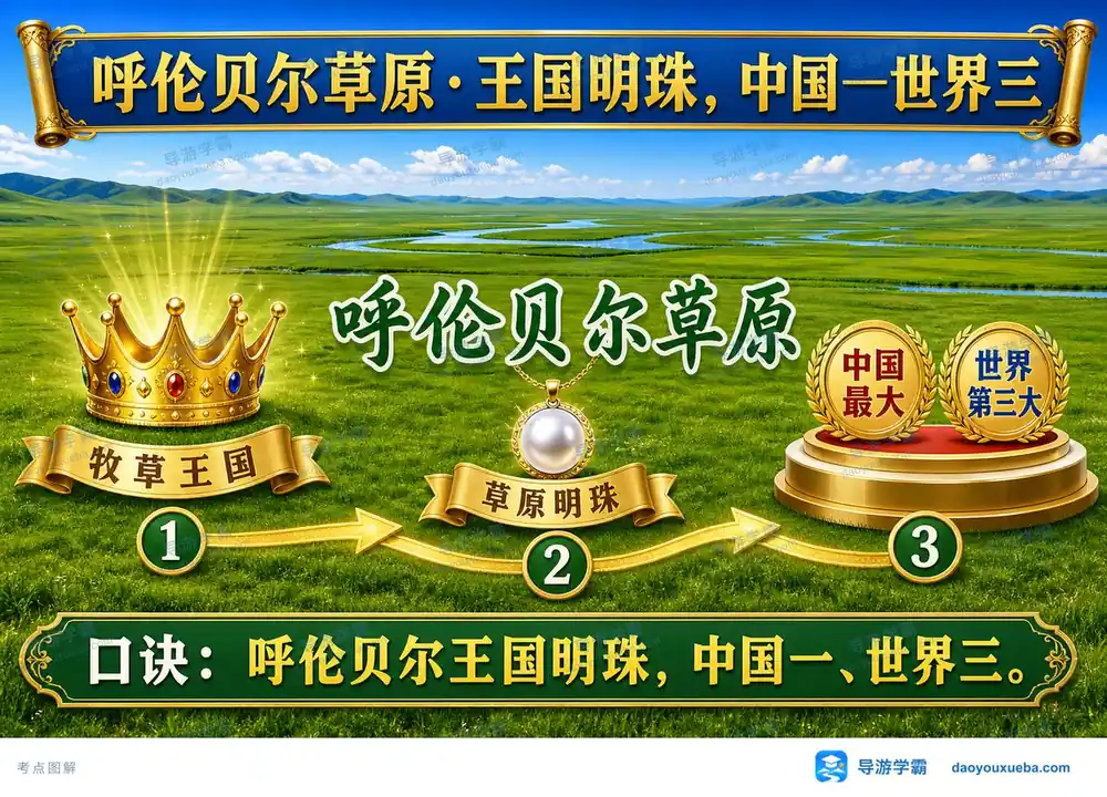 呼伦贝尔草原王国明珠考点图(导游学霸·科三)