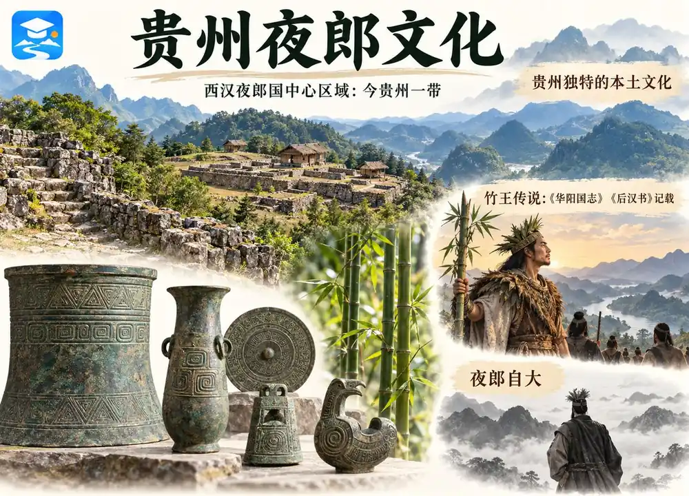 贵州夜郎文化与竹王传说考点图（导游学霸·科三）