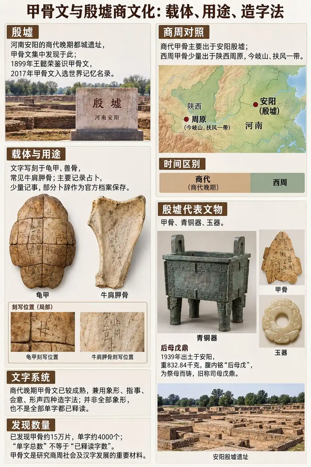 甲骨文与殷墟商文化考点图（导游学霸·科三）