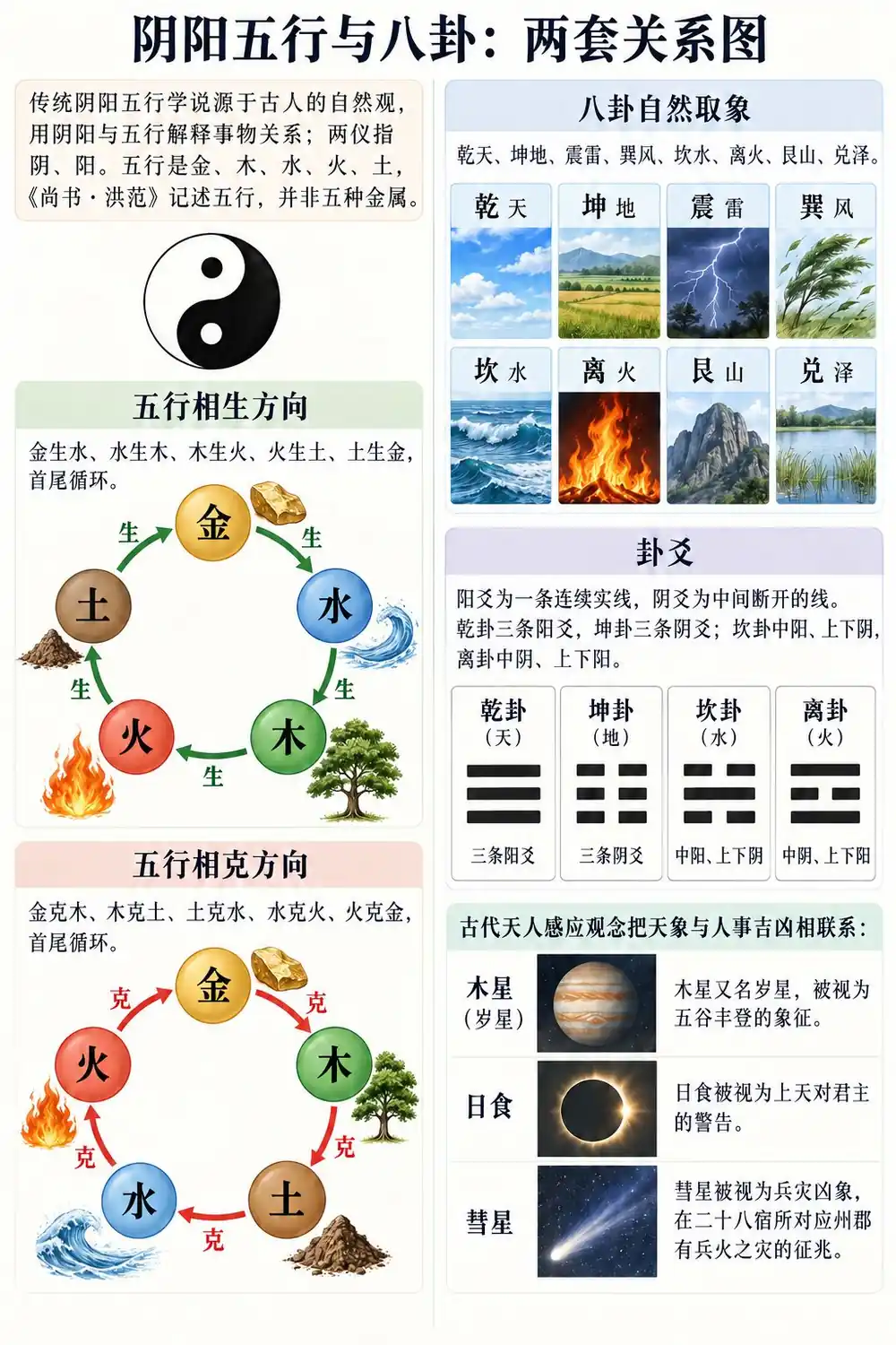 阴阳五行与八卦考点图（导游学霸·科三）