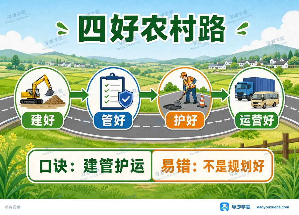 四好农村路建管护运考点图（导游学霸·科三）