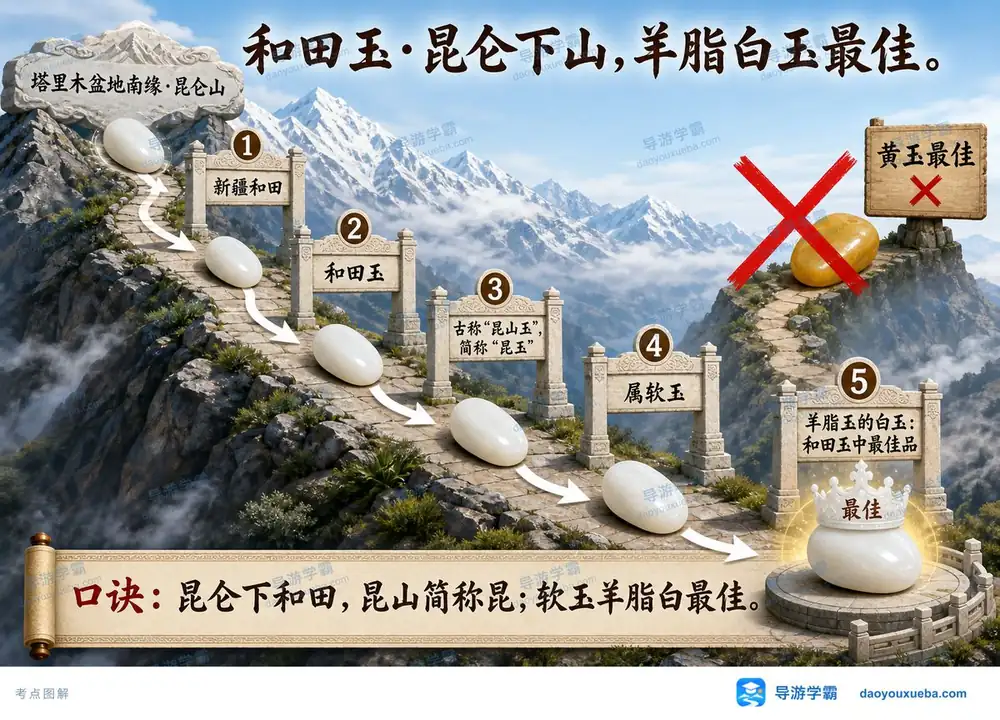 和田玉考点考点图（导游学霸·科三）