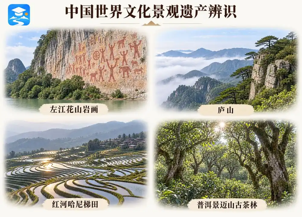 中国世界文化景观遗产名录辨识考点图（导游学霸·科三）