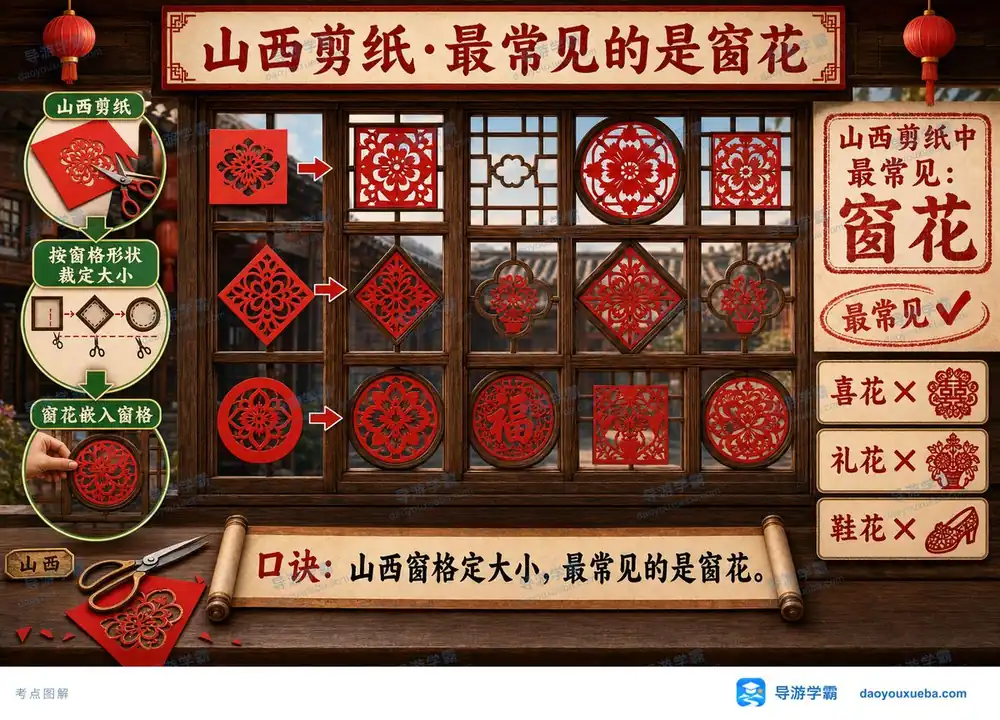 山西剪纸核心考点图（导游学霸·科三）